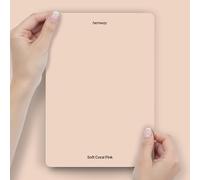 Hemway Soft Coral Pink Peel & Stick Sample Chalk Based Furniture Paint | A5 Accurate Colour Swatch, Mess-Free Alternative to Paint Tester Pots, Easy To Use, Eco-friendly, Interior Furniture