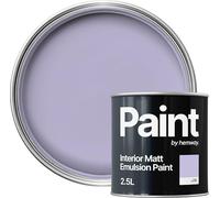Hemway Soft Violet Purple Paint 2.5 L, Indoor Matt Finish, One Coat, Wall Paint, Acrylic & Water-Based Emulsion, Quick Dry & High Coverage for the Kitchen, Bathroom & Bedroom Walls & Ceiling