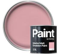 Hemway Sunset Pink Paint 2.5 L, Indoor Matt Finish, One Coat, Wall Paint, Acrylic & Water-Based Emulsion, Quick Dry & High Coverage for the Kitchen, Bathroom & Bedroom Walls & Ceiling