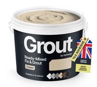 Hemway Tile Ready Mixed Grout & Fix Adhesive Cream Anti-Mould, Fade Resistant Kitchen, Bathroom, Shower, Wall, 4.5Kg