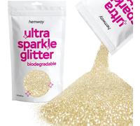 Hemway Ultra Sparkle Eco Friendly Biodegradable Glitter 100g - Champagne Gold | Ultrafine Plant-Based Metallic Flakes for Arts & Resin Crafts | Bio Supplies for Hair, Face, Body & Nail Art Decoration