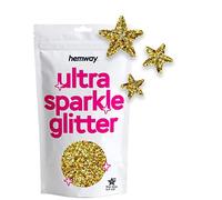 Hemway Ultra Sparkle Glitter - 3D Star | 50g Gold Metallic Flake Sequins for Resin & Epoxy Crafts | Craft Supplies for Tumblers, Festival, Hair, Face, Body, Eye & Nail Art Decoration