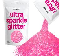 Hemway Ultra Sparkle Glitter Baby Pink Iridescent 100g Extra Chunky | Glitter for Arts & Craft, Makeup, Nail Art, Crafting, Card Making, Sparkle Decoration
