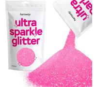 Hemway Ultra Sparkle Glitter Baby Pink Iridescent 100g Ultrafine | Glitter for Arts & Craft, Makeup, Nail Art, Crafting, Card Making, Sparkle Decoration
