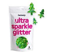 Hemway Ultra Sparkle Glitter - Christmas Tree | Emerald Green Holographic Metallic Flake Sequins for Resin & Epoxy Crafts | Craft Supplies for Tumblers, Festival, Face, Body, Eye & Nail Art | 50 g