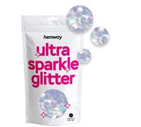 Hemway Ultra Sparkle Glitter Circle Shape, 50g, Mother of Pearl Iridescent | Shaped Glitter for Arts & Crafts, Nail Art, Crafting, Card Making, Sparkle Decoration