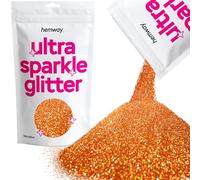 Hemway Ultra Sparkle Glitter Copper Holographic 100g Microfine | Glitter for Arts & Craft, Makeup, Nail Art, Crafting, Card Making, Sparkle Decoration