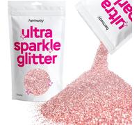 Hemway Ultra Sparkle Glitter - Light Rose Gold | 100g Chunky Metallic Flakes for Resin & Epoxy Crafts | Supplies for Tumblers, Festival, Hair, Face, Body, Eye & Nail Art Decoration