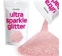 Hemway Ultra Sparkle Glitter - Light Rose Gold | Microfine Metallic Flakes for Resin & Epoxy Crafts | Supplies for Tumblers, Festival, Hair, Face, Body, Eye & Nail Art Decoration | 100 g