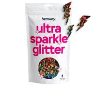 Hemway Ultra Sparkle Glitter - Lightning | 50g Black Holographic Metallic Flake Sequins for Resin & Epoxy Crafts | Supplies for Halloween Craft and Decorations, Autumn Decor, Masks, Nails, Face, Art