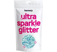 Hemway Ultra Sparkle Glitter - Mermaid Tail Blue Rose Gold Mix | 100g Mixed Metallic Flakes for Resin & Epoxy Crafts | Supplies for Tumblers, Festival, Hair, Face, Body, Eye & Nail Art Decoration