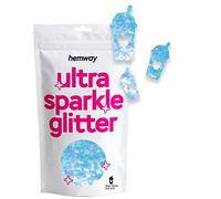 Hemway Ultra Sparkle Glitter - Milkshake |50g Baby Blue Iridescent Metallic Flake Sequins for Resin & Epoxy Crafts | Craft Supplies for Tumblers, Festival, Face, Body, Eye & Nail Art Decoration