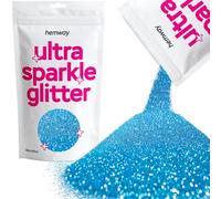 Hemway Ultra Sparkle Glitter Ocean Blue 100g Microfine | Glitter for Arts & Craft, Makeup, Nail Art, Crafting, Card Making, Sparkle Decoration