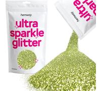 Hemway Ultra Sparkle Glitter - Olive Green | 100g Ultrafine Metallic Flakes for Resin & Epoxy Crafts | Supplies for Tumblers, Festival, Hair, Face, Body, Eye & Nail Art Decoration