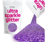 Hemway Ultra Sparkle Glitter - Purple | 100g Microfine Metallic Flakes for Resin & Epoxy Crafts | Supplies for Halloween Craft and Decorations, Autumn Decor, Masks, Nails, Face, Art