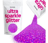 Hemway Ultra Sparkle Glitter - Purple Holographic | Microfine Metallic Flakes for Resin & Epoxy Crafts | Supplies for Tumblers, Festival, Hair, Face, Body, Eye & Nail Art Decoration | 100 g