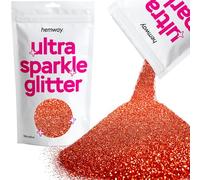 Hemway Ultra Sparkle Glitter Red Holographic 100g Microfine | Glitter for Arts & Craft, Makeup, Nail Art, Crafting, Card Making, Sparkle Decoration