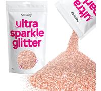 Hemway Ultra Sparkle Glitter Rose Gold 100g Fine | Glitter for Arts & Craft, Makeup, Nail Art, Crafting, Card Making, Sparkle Decoration
