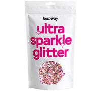 Hemway Ultra Sparkle Glitter - Rose Gold Holographic Mix | 100g Mixed Metallic Flakes for Resin & Epoxy Crafts | Supplies for Tumblers, Festival, Hair, Face, Body, Eye & Nail Art Decoration