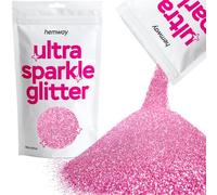 Hemway Ultra Sparkle Glitter Rose Pink 100g Microfine | Glitter for Arts & Craft, Makeup, Nail Art, Crafting, Card Making, Sparkle Decoration