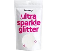 Hemway Ultra Sparkle Glitter White Iridescent 100g Ultrafine | Glitter for Arts & Craft, Makeup, Nail Art, Crafting, Card Making, Sparkle Decoration