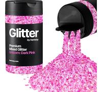 Hemway Unicorn: Dark Pink Mix Glitter Shaker, 105g Mixed Size Glitter