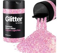 Hemway Unicorn: Light Pink Mix Glitter Shaker, 110g Mixed Size Glitter