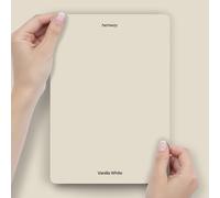 Hemway Vanilla White Peel & Stick Sample Chalk Paint | A5 Accurate Colour Swatch, Mess-Free Alternative to Paint Tester Pots, Easy To Use, Eco-friendly, for Interior Furniture & Walls