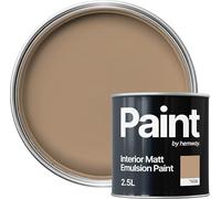 Hemway Warm Beige Paint 2.5 L, Indoor Matt Finish, One Coat | Wall Paint, Acrylic & Water-Based Emulsion, Quick Dry & High Coverage for the Kitchen, Bathroom & Bedroom Walls & Ceiling