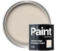 Hemway Warm Shade White Paint 2.5 L, Indoor Matt Finish, One Coat, Wall Paint, Acrylic & Water-Based Emulsion, Quick Dry & High Coverage for the Kitchen, Bathroom & Bedroom Walls & Ceiling