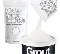 Hemway White Iridescent Glitter Grout Additive Microfine 100g Metallic Flakes for Adding Sparkle to Kitchen & Bathroom Tiles | Enhance Your Indoor Grouting Projects with a Durable Sparkly Effect
