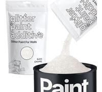 Hemway White Iridescent Glitter Paint Additive Extra Chunky 100g for Adding Sparkle to Paints & Varnish | Paint Walls Sparkly Add to Emulsion, Acrylic or Lacquer Indoor