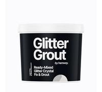 Hemway White Iridescent Glitter with Light Grey Grout 2.5L / 4.5kg Ready Mixed Glitter Grout & Fix | Floor, Wall & Tile Adhesive, Water-Resistant, Anti-Mould, Easy to Use & Fast-Drying