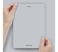 Hemway Winter Grey Peel & Stick Sample Chalk Paint | A5 Accurate Colour Swatch, Mess-Free Alternative to Paint Tester Pots, Easy To Use, Eco-friendly, for Interior Furniture & Walls