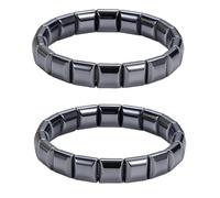 Hemys Hematite Bracelet for Men Hemios Hematite Bracelet,Hemios bracelet Restore Confidence & Your Edge,Gift for Dad Husband Boyfriend,with gift box (2pcs-D)
