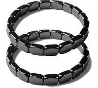 Hemys Hematite Bracelet for Men Hemios Hematite Bracelet,Hemios bracelet Restore Confidence & Your Edge,Gift for Dad Husband Boyfriend,with gift box (2pcs-B)