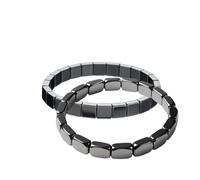 Hemys Hematite Bracelet for Men Hemios Hematite Bracelet,Hemios bracelet Restore Confidence & Your Edge,Gift for Dad Husband Boyfriend,with gift box (2pcs-A)