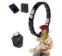 Hemys Hematite Bracelet Men, 2025 New Hemys Mens Bracelet - Natural Way to Reclaim Your Masculine Edge, Legendary Hematite for Men - Inspired by Roman Generals & Viking Warriors (Single Piece)