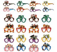 HEMYTAP Wizard Birthday Party Favors Decorations Supplies, 24PCS Magical Wizard Party Paper Glasses Happy Birthday Photo Booth Props Birthday Novelty Paper Eyeglasses for Kids Boys Girls