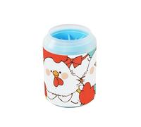 Hen Cute Chicks Yellow Reusable Mud Paw Clean Station Soft Silicone Bristles Pets Cleaning Kit for Small Medium Large Breed Dogs, Cats
