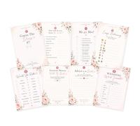 Hen Do Party Games Set - 8 Fun Bridal Shower & Bachelorette Party Games - Includes Guess the Dress, Mr & Mrs, Advice for the Bride & More - Hen Party Entertainment Pack (20 Guests)