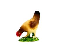 Hen Eating Toy Farmyard Animal Figurine