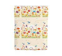 Hen Flying Butterflies Among Flowers Premium Leather Laptop Sleeve â€“ Stylish 13 Inch Macbook Case With Full-Print Design For 2018 And Newer Models