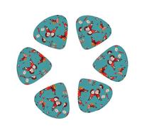 Hen Flying Butterflies Among Flowers print Guitar Picks, 12PCS Premium Celluloid Guitar Pick Medium for Acoustic Guitar, Electric Guitar, Bass