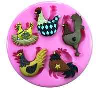 Hen House Chicken Cockerel Eggs Silicone Mould Mold for Cake Decorating Cake Cupcake Toppers Icing Sugarcraft Tool by Fairie Blessings