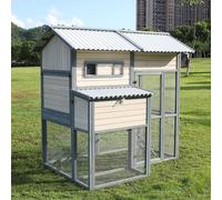 Hen House, Chicken Coop, with Nesting Box, Wooden Chicken Hutch, Cute Hen House, Outdoor Hen House, with Removable Tray, for Garden Backyard, Farm