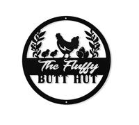 Hen House Sign, 30x30cm Chicken Coop Wall Decor, Chicken Shed Decor, Metal Yard Art Decors, Rustic Decorative Accent for Enhancing Backyard Spaces and Farm Themes