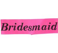 Hen Night “Bridesmaid” Hot Pink Sash With Black Writing Hen Party Accessory