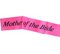 Hen Night “Mother Of The Bride” Hot Pink Sash Black Writing Hen Party Accessory