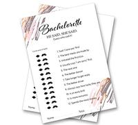 Hen Night Party Games Bachelorette, He Said She Said, A6 Size 105mm x 148mm for Bridal Shower (24 Pack)